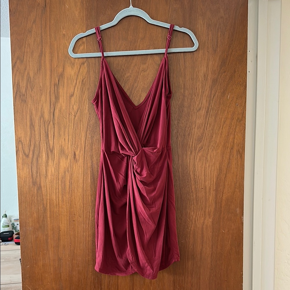 Tobi Elegant Red Draped Dress